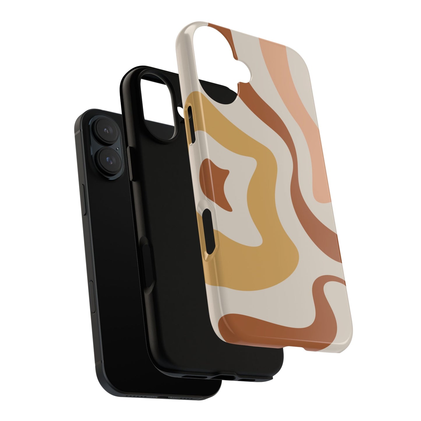 Mocha Drift - Swirl Pattern Tough Phone Case