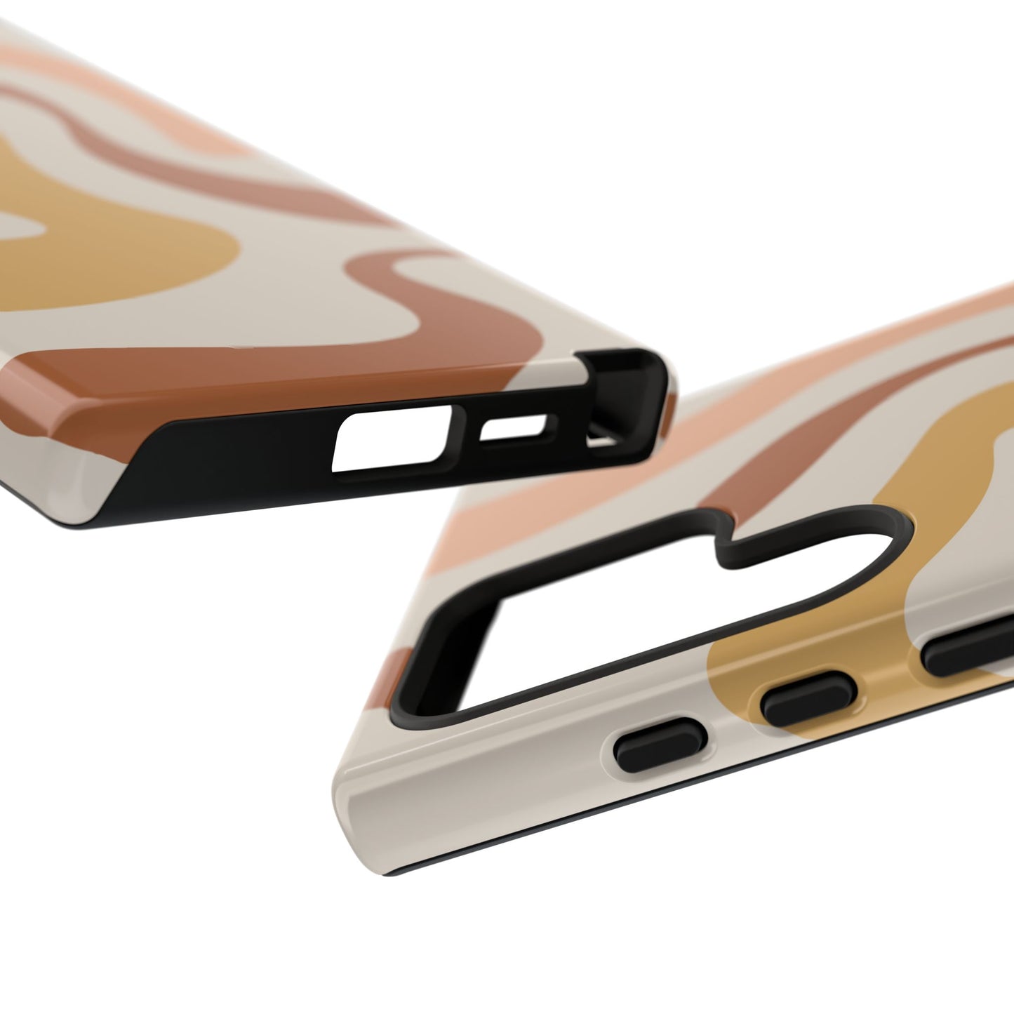 Mocha Drift - Swirl Pattern Tough Phone Case