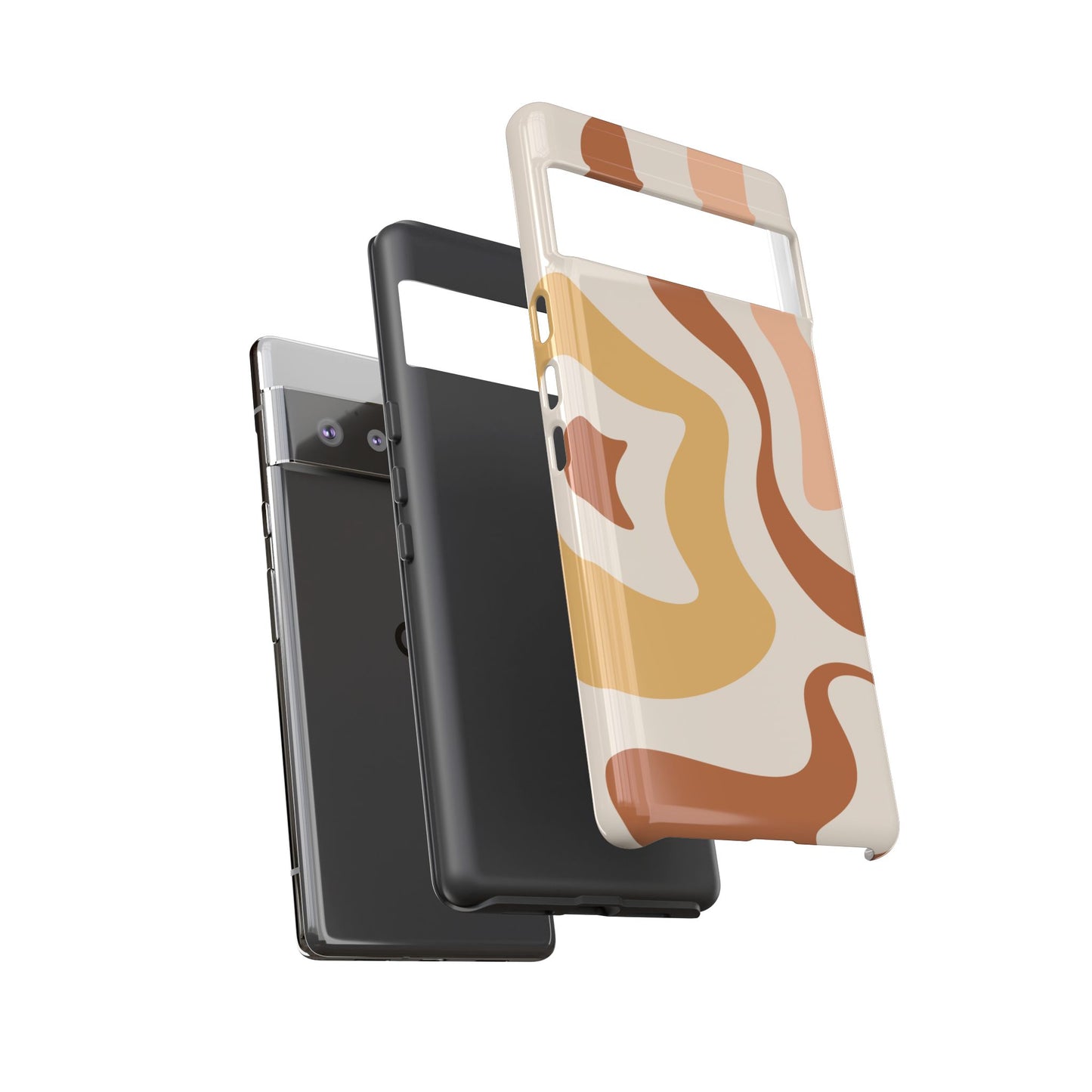 Mocha Drift - Swirl Pattern Tough Phone Case