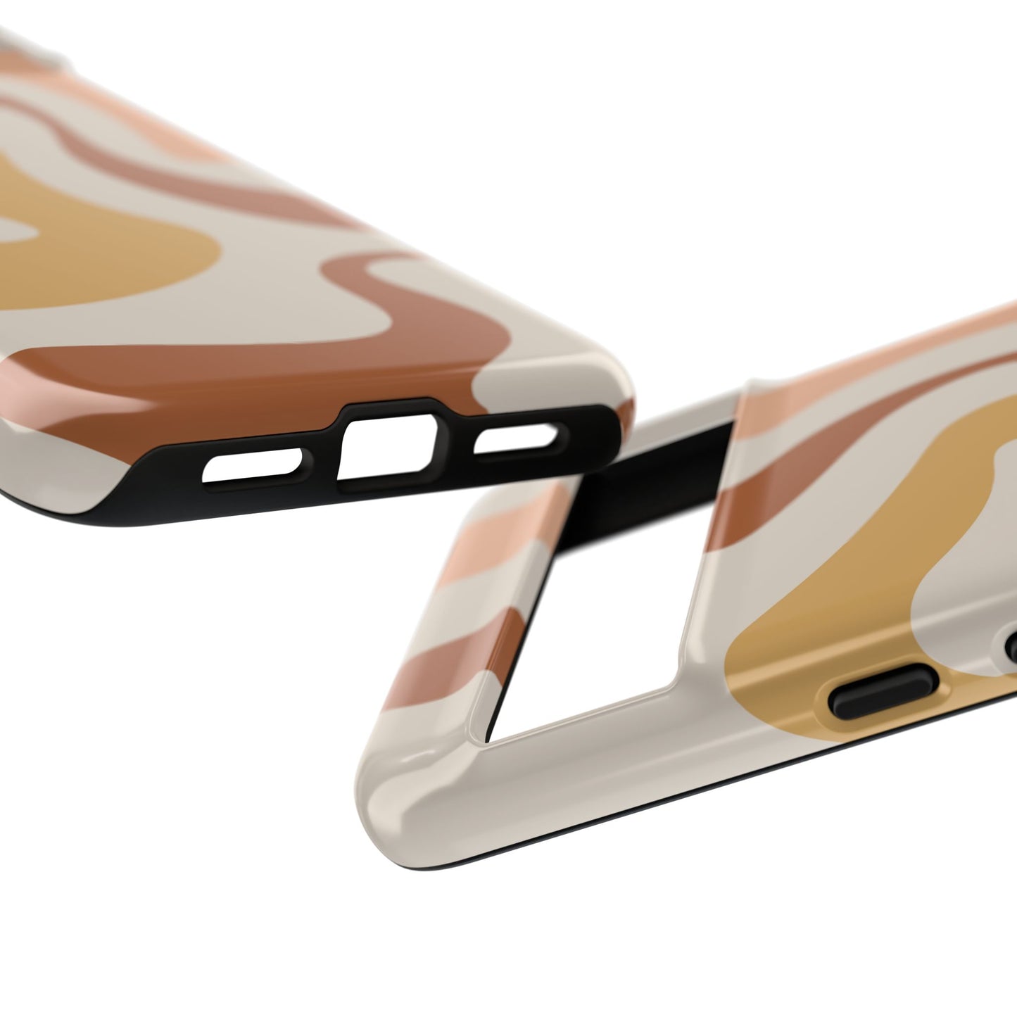 Mocha Drift - Swirl Pattern Tough Phone Case