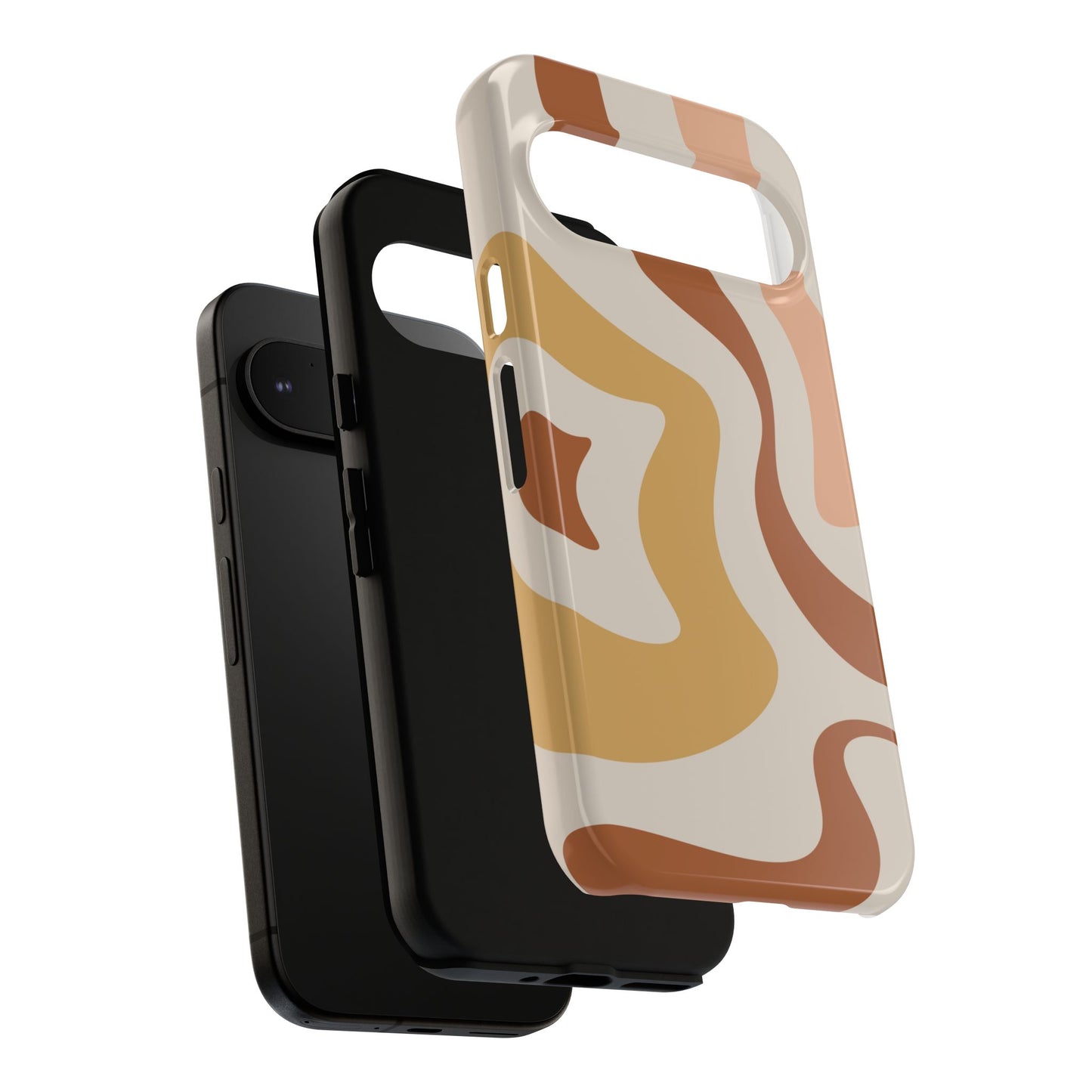 Mocha Drift - Swirl Pattern Tough Phone Case