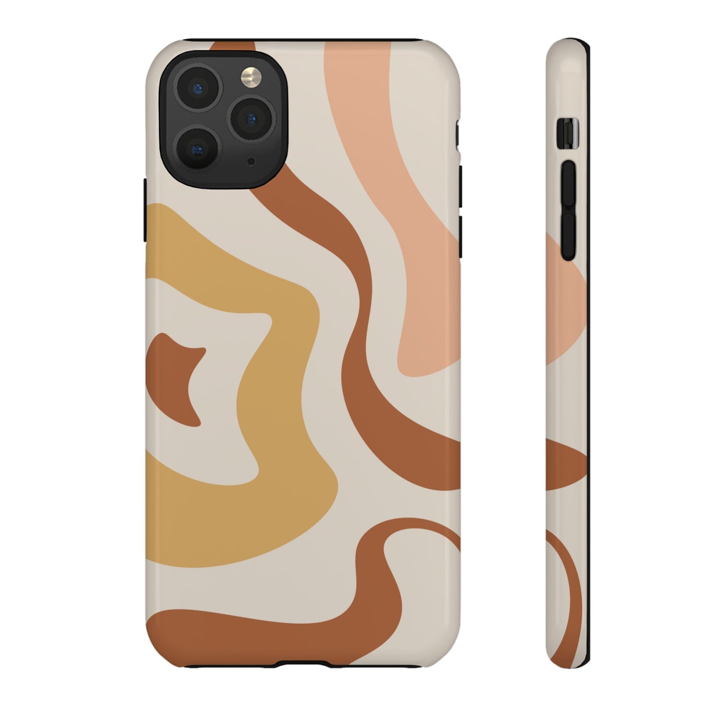 Mocha Drift - Swirl Pattern Tough Phone Case
