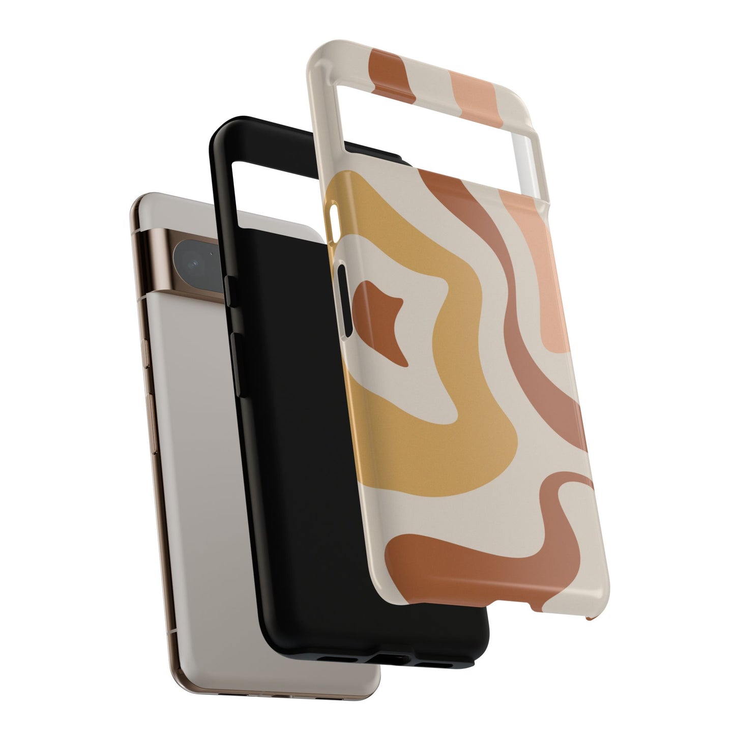 Mocha Drift - Swirl Pattern Tough Phone Case