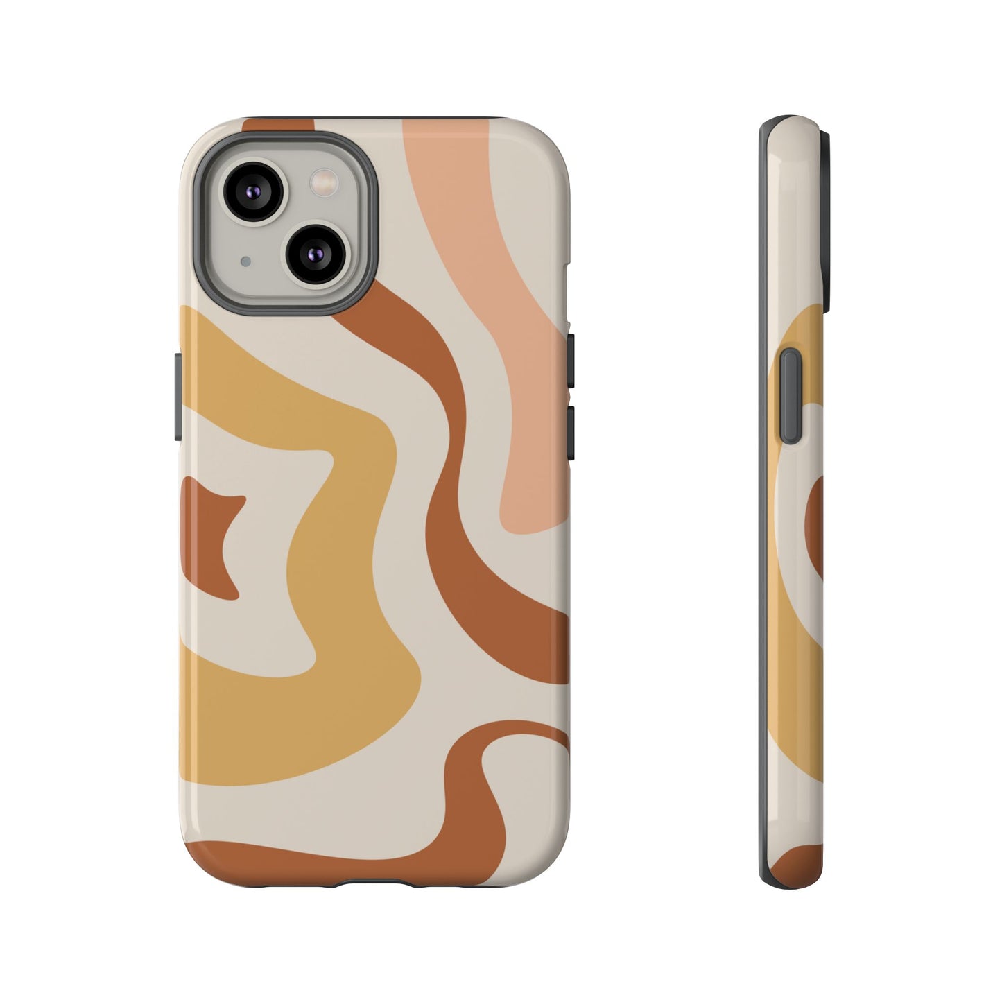 Mocha Drift - Swirl Pattern Tough Phone Case