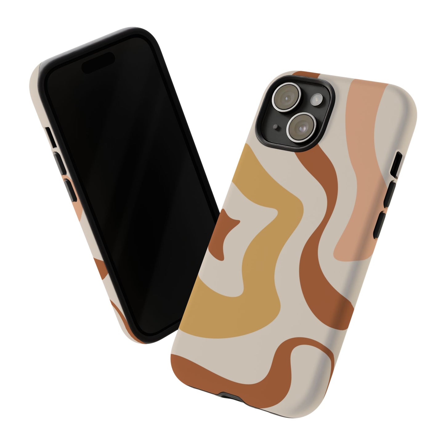 Mocha Drift - Swirl Pattern Tough Phone Case