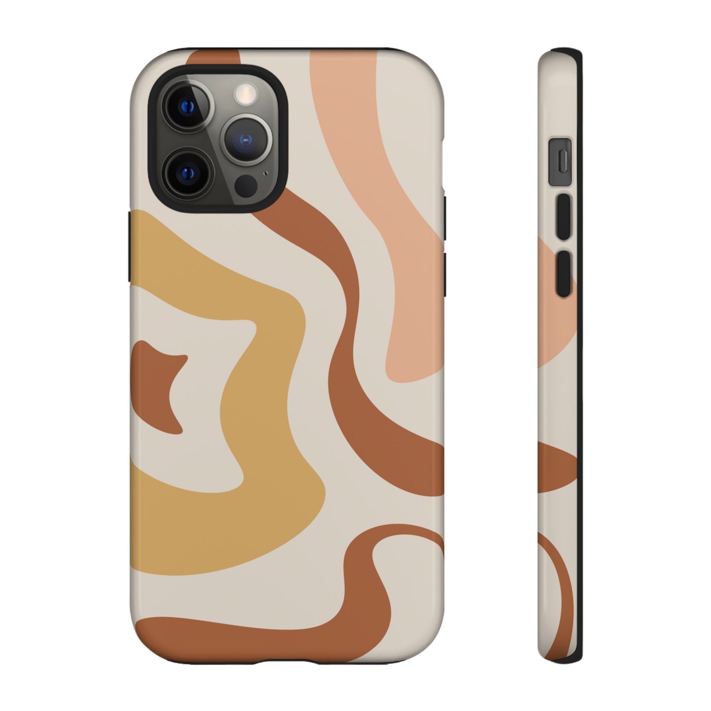 Mocha Drift - Swirl Pattern Tough Phone Case