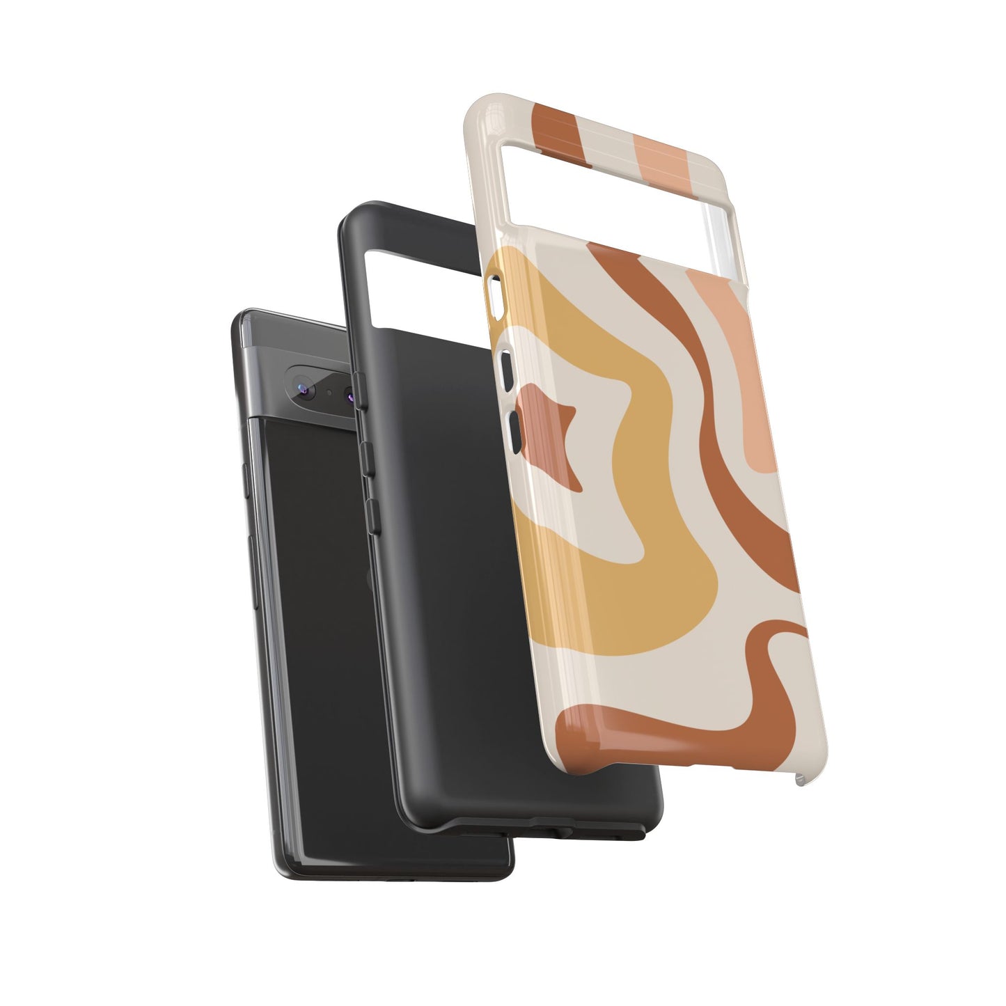 Mocha Drift - Swirl Pattern Tough Phone Case