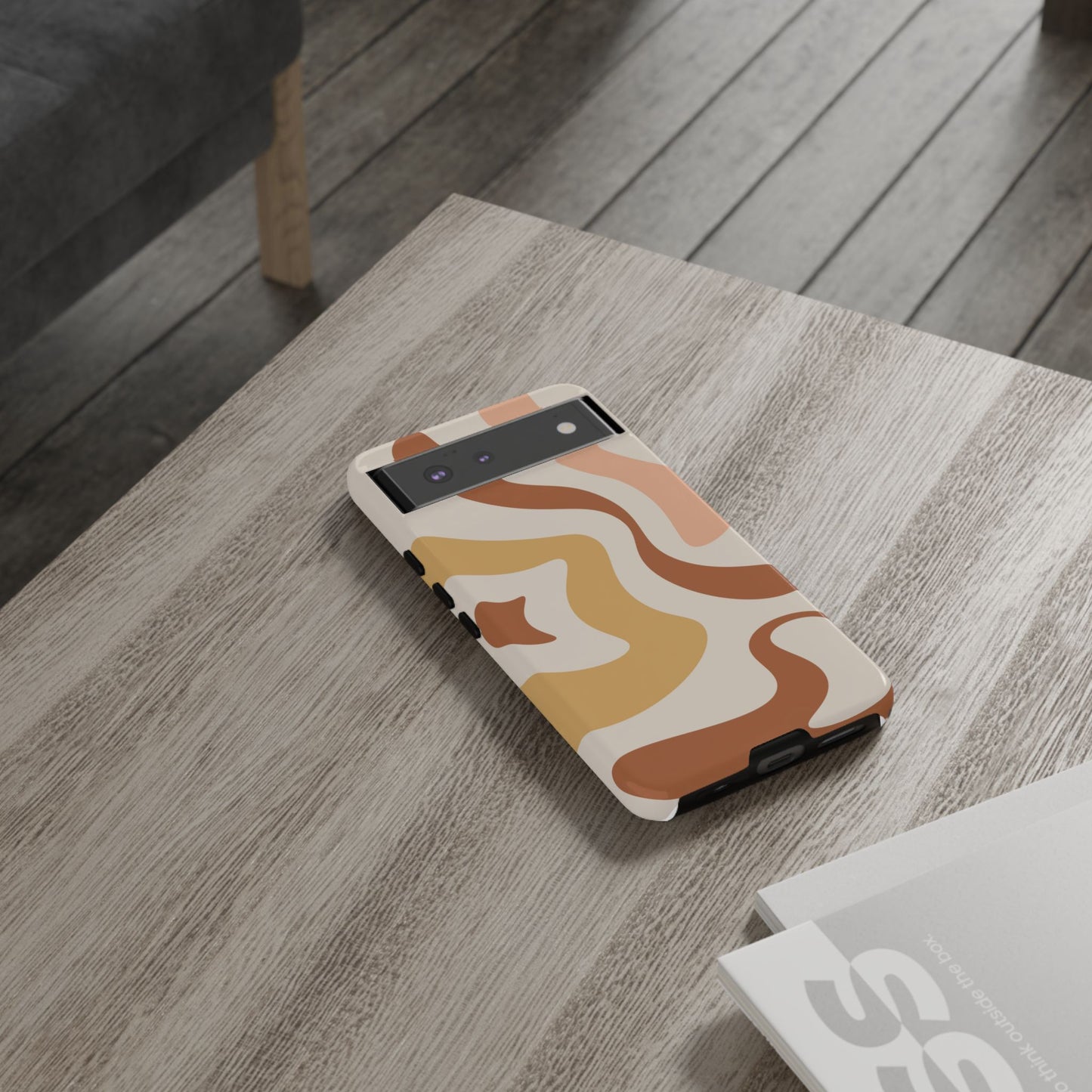 Mocha Drift - Swirl Pattern Tough Phone Case