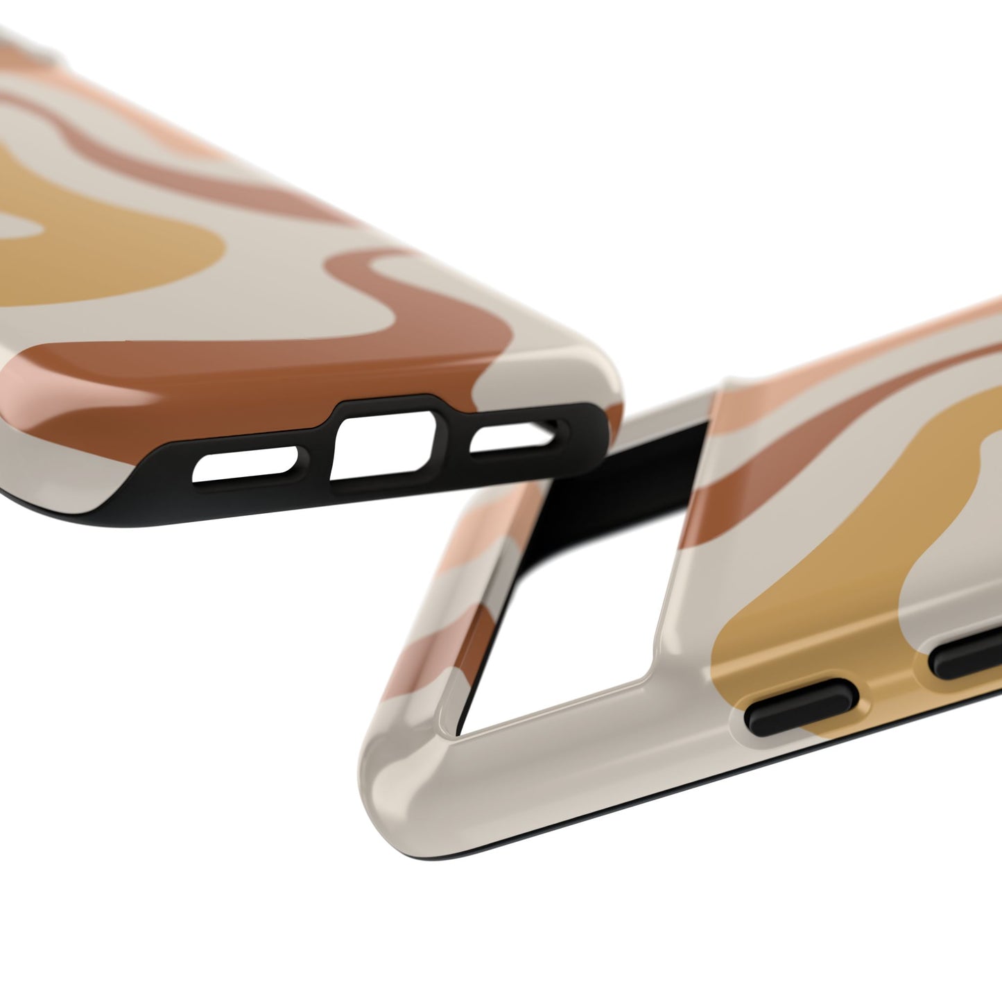 Mocha Drift - Swirl Pattern Tough Phone Case