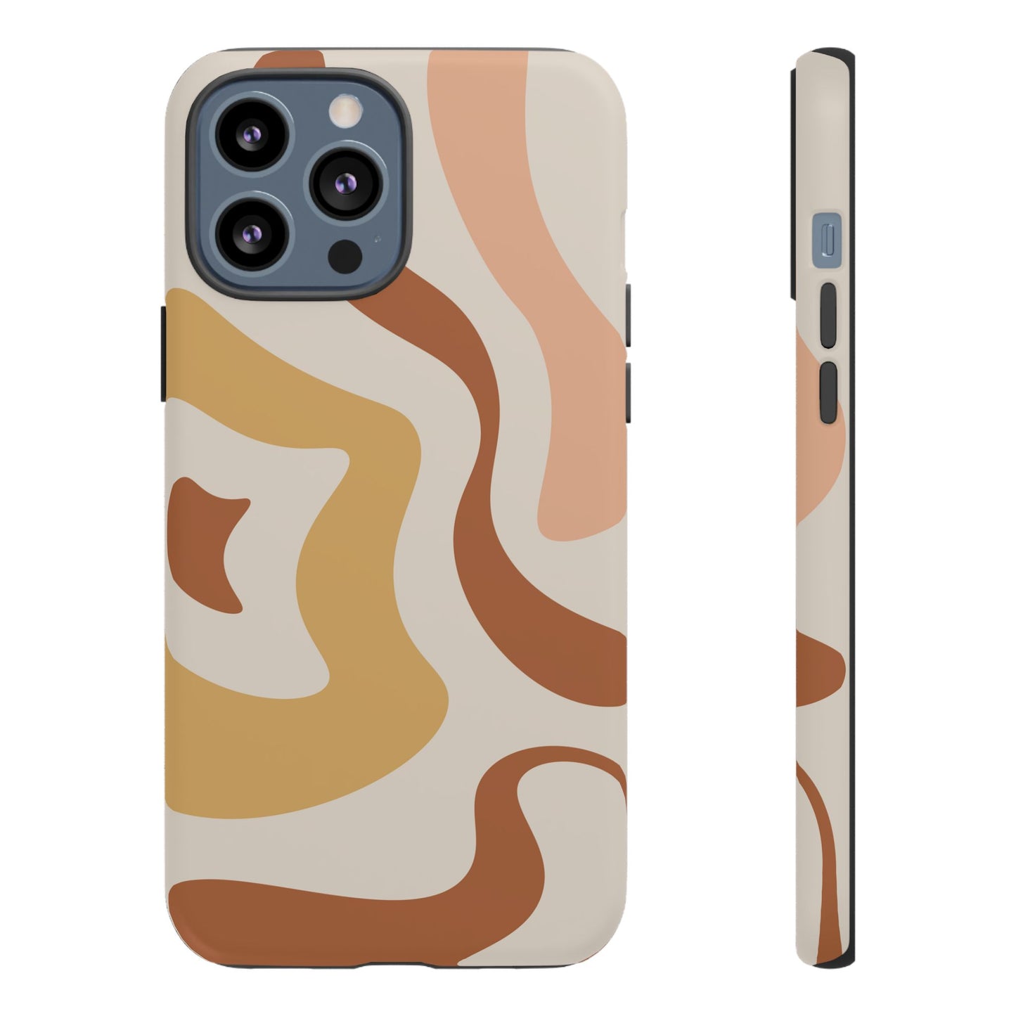 Mocha Drift - Swirl Pattern Tough Phone Case