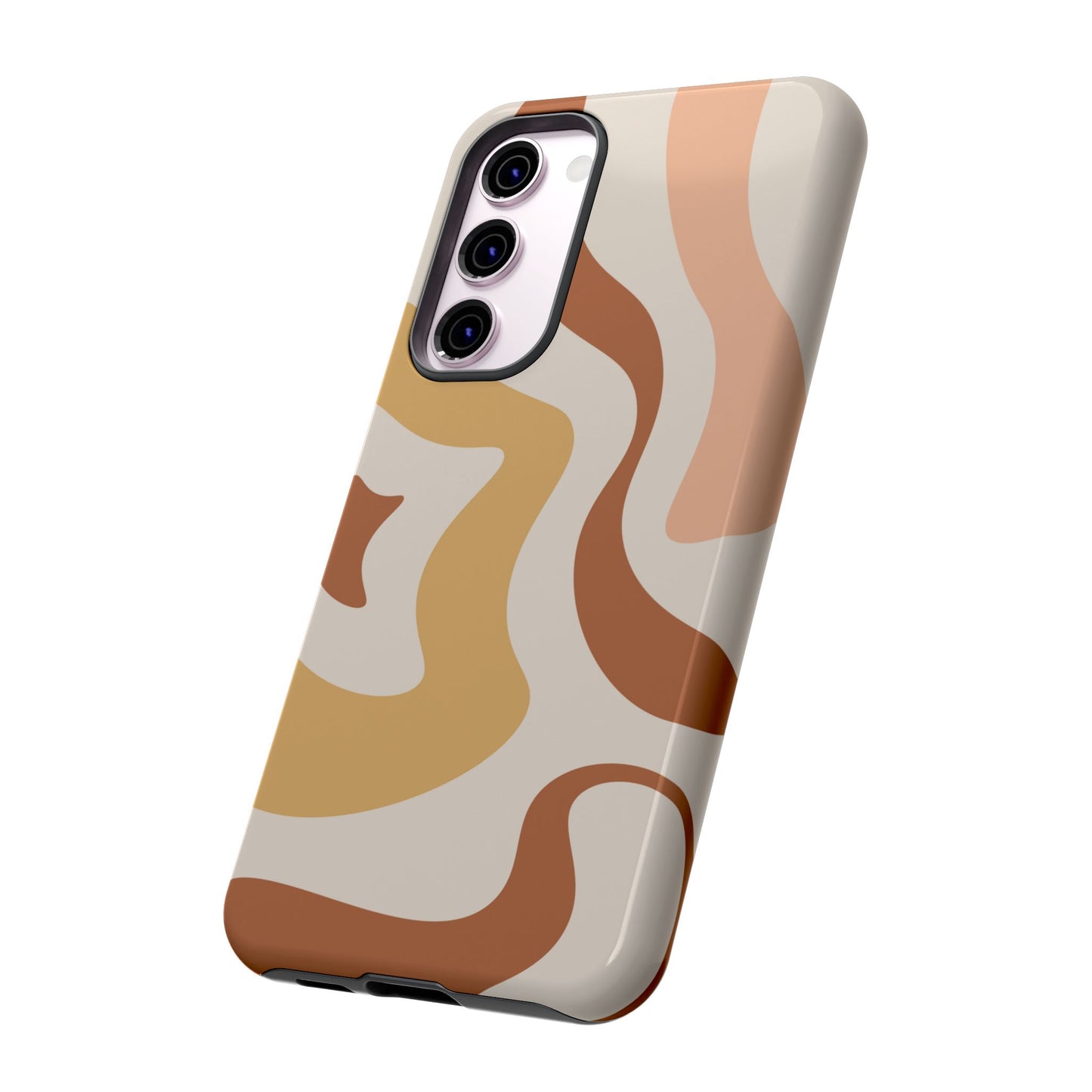 Mocha Drift - Swirl Pattern Tough Phone Case