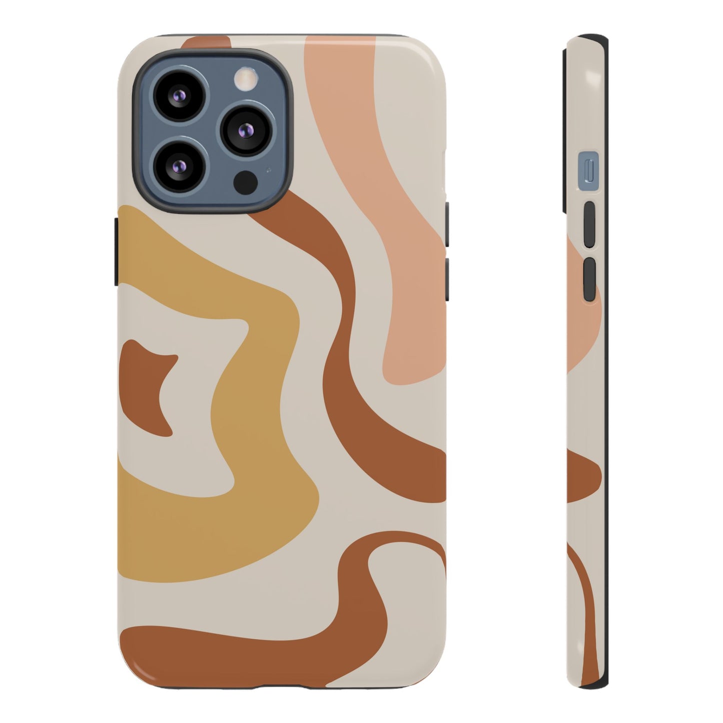 Mocha Drift - Swirl Pattern Tough Phone Case