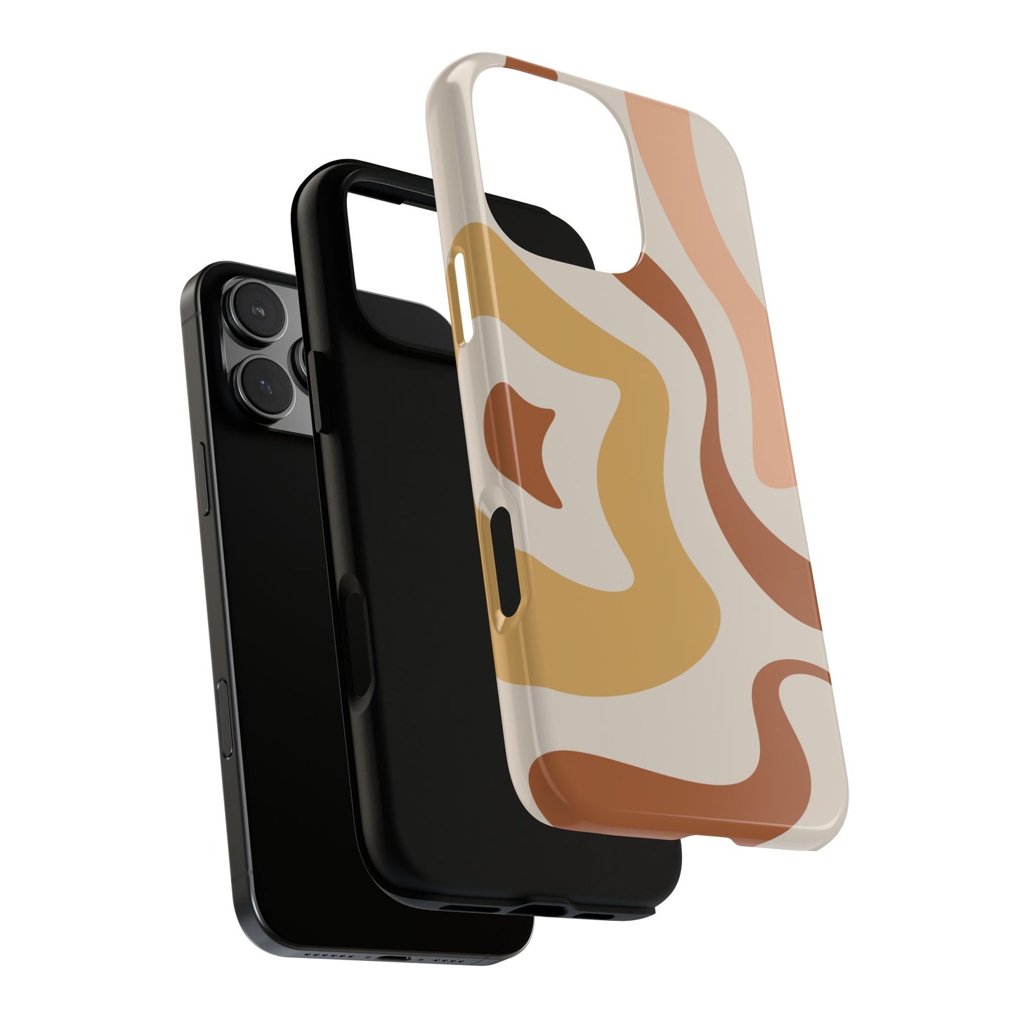 Mocha Drift - Swirl Pattern Tough Phone Case