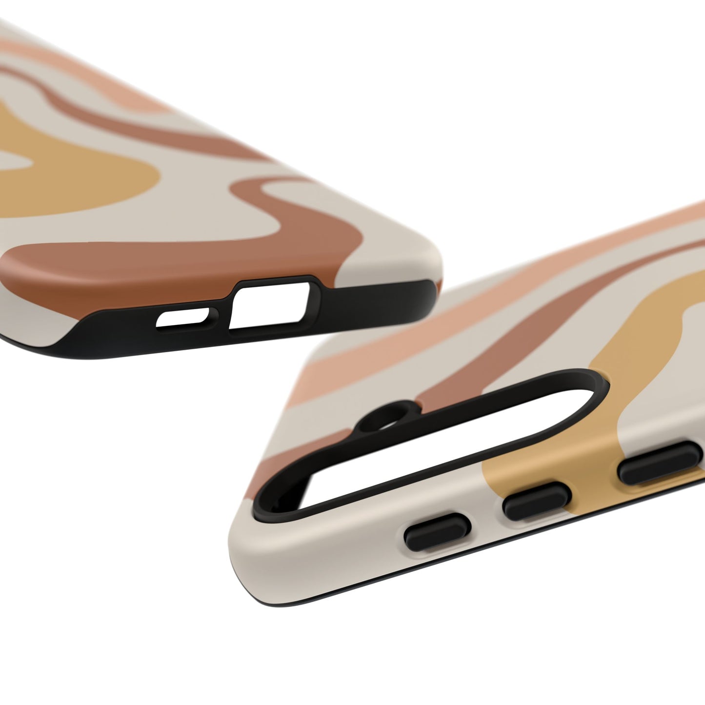 Mocha Drift - Swirl Pattern Tough Phone Case