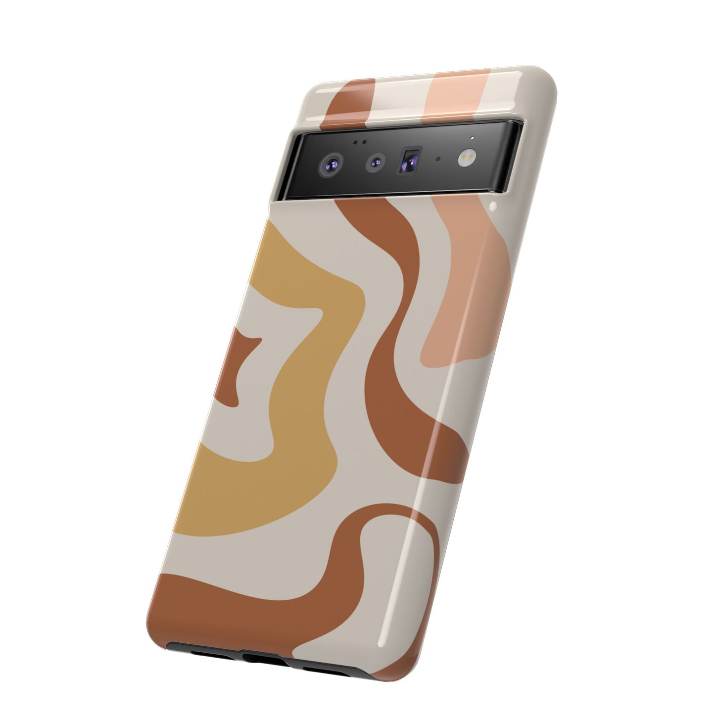 Mocha Drift - Swirl Pattern Tough Phone Case