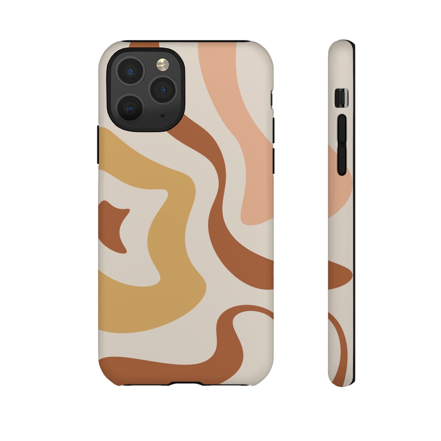 Mocha Drift - Swirl Pattern Tough Phone Case