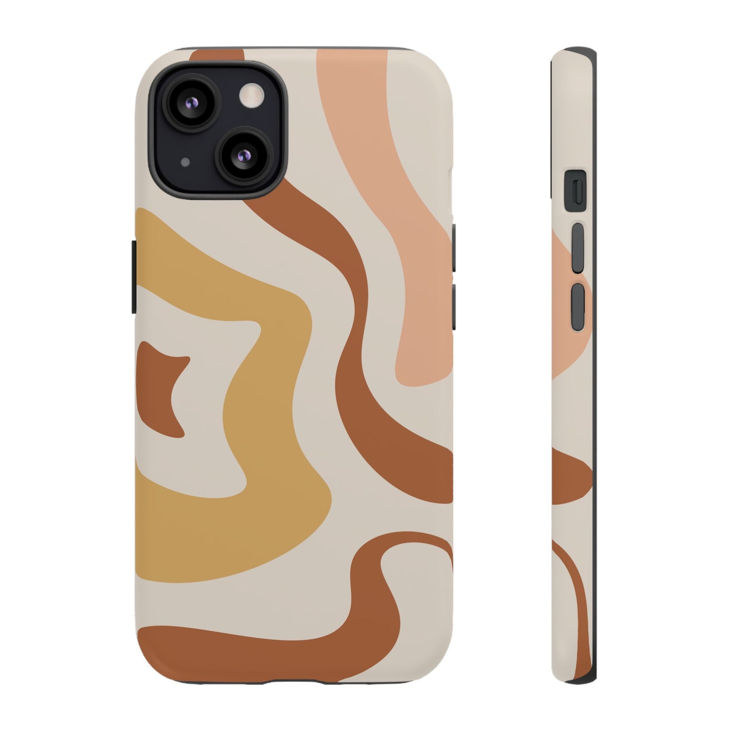 Mocha Drift - Swirl Pattern Tough Phone Case