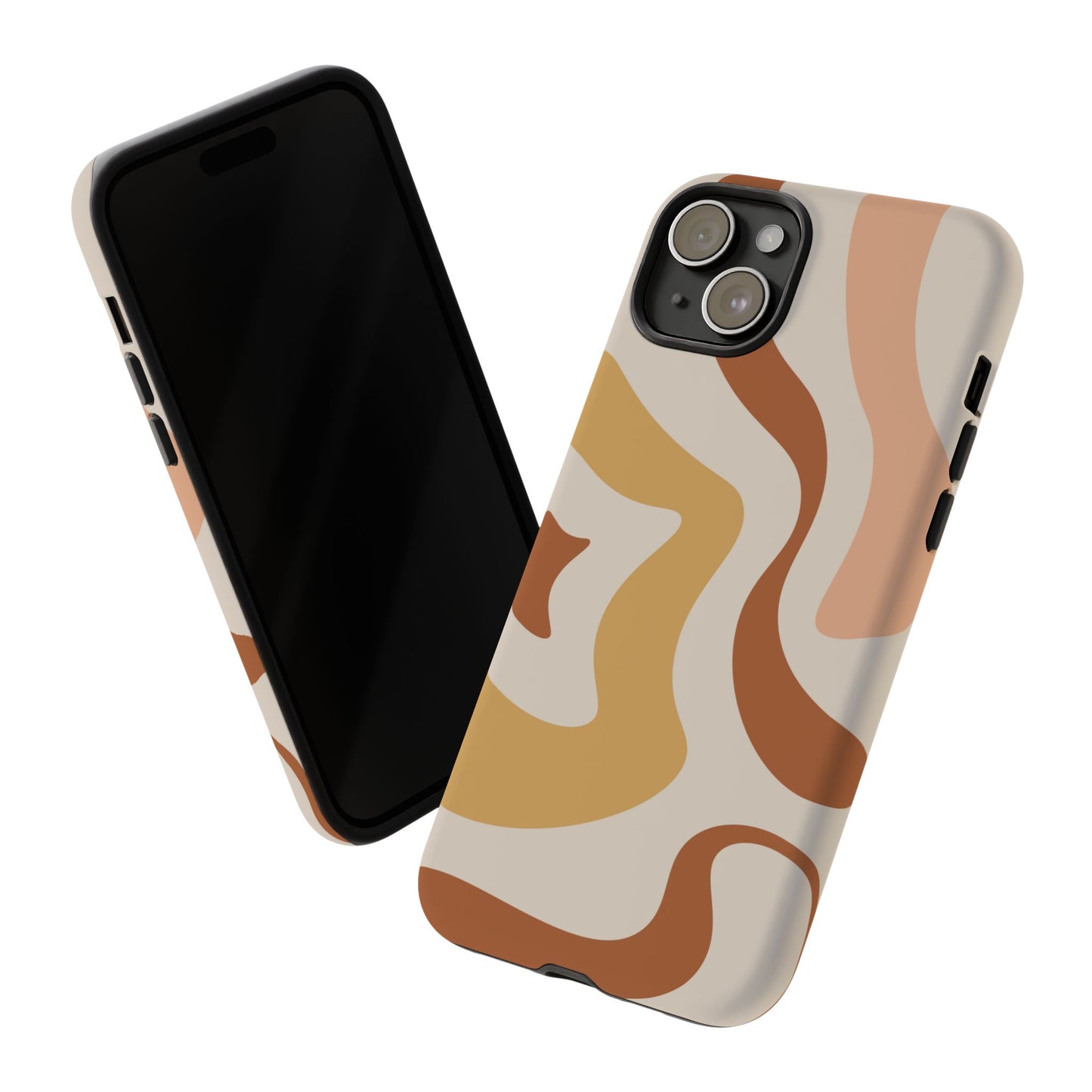 Mocha Drift - Swirl Pattern Tough Phone Case