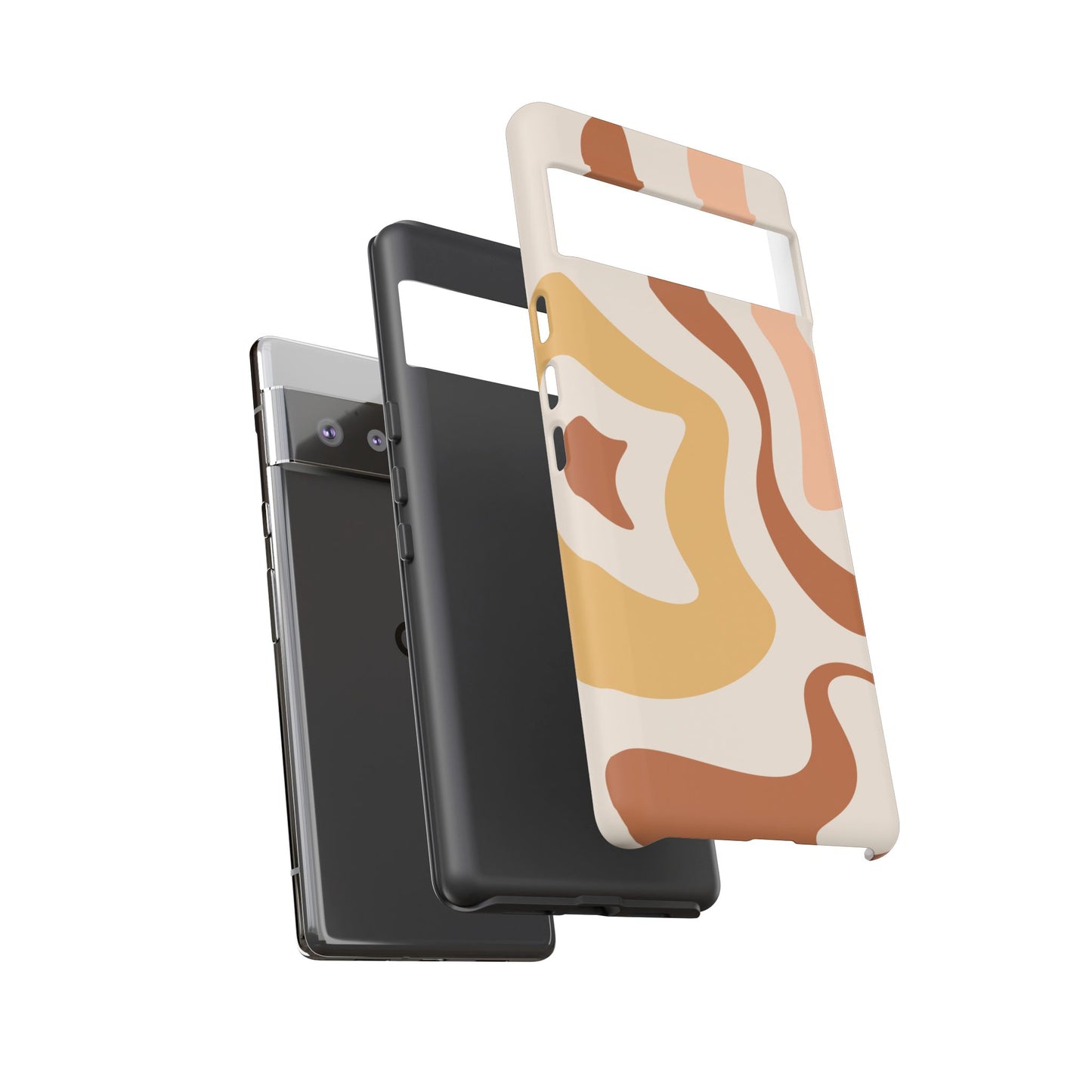 Mocha Drift - Swirl Pattern Tough Phone Case