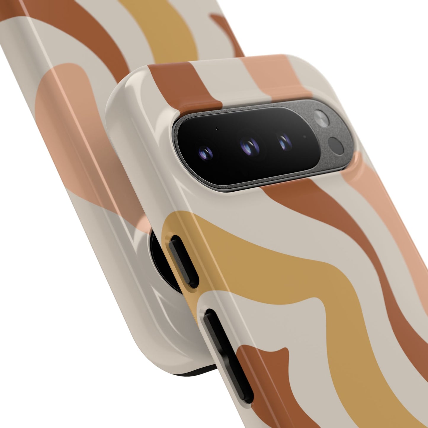 Mocha Drift - Swirl Pattern Tough Phone Case