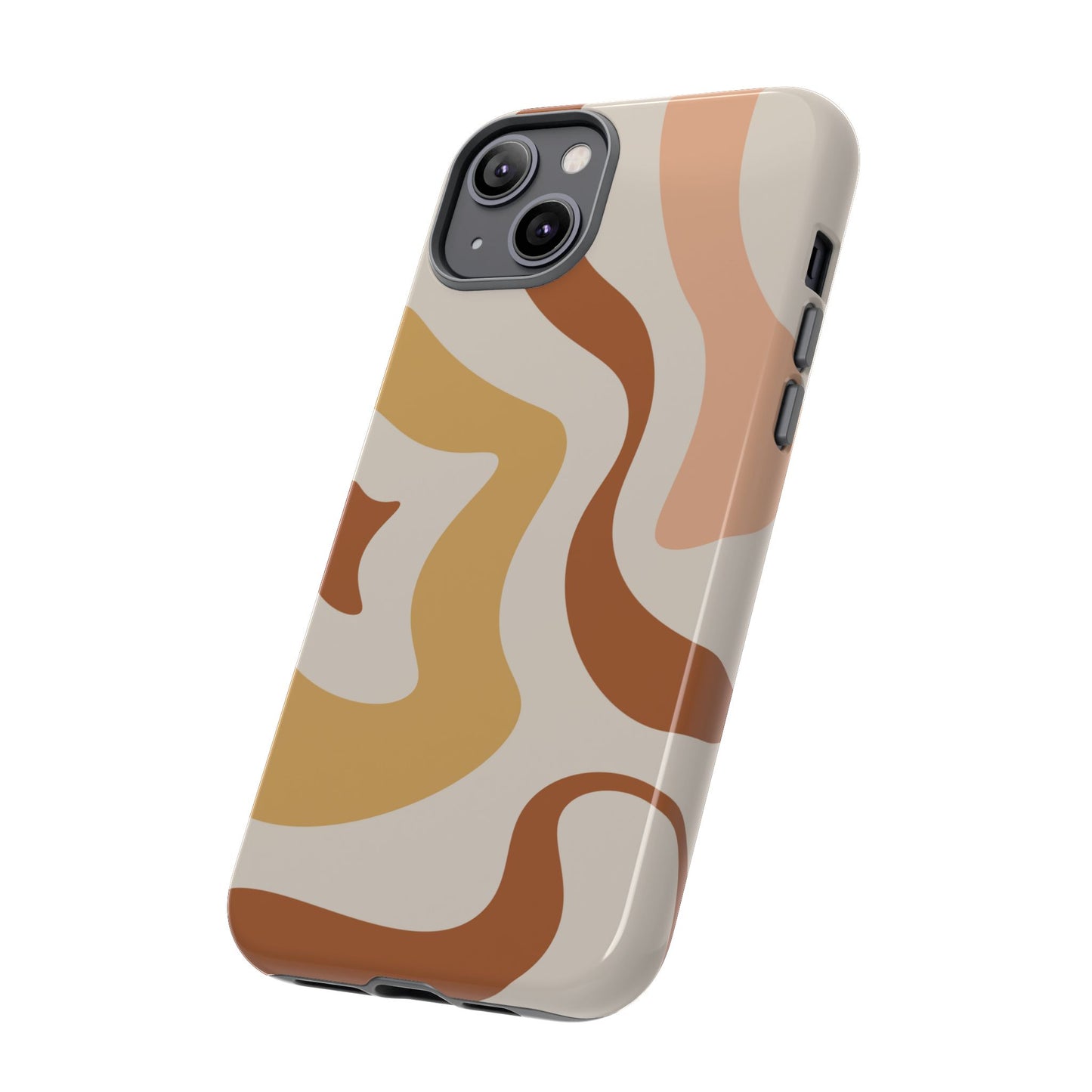 Mocha Drift - Swirl Pattern Tough Phone Case