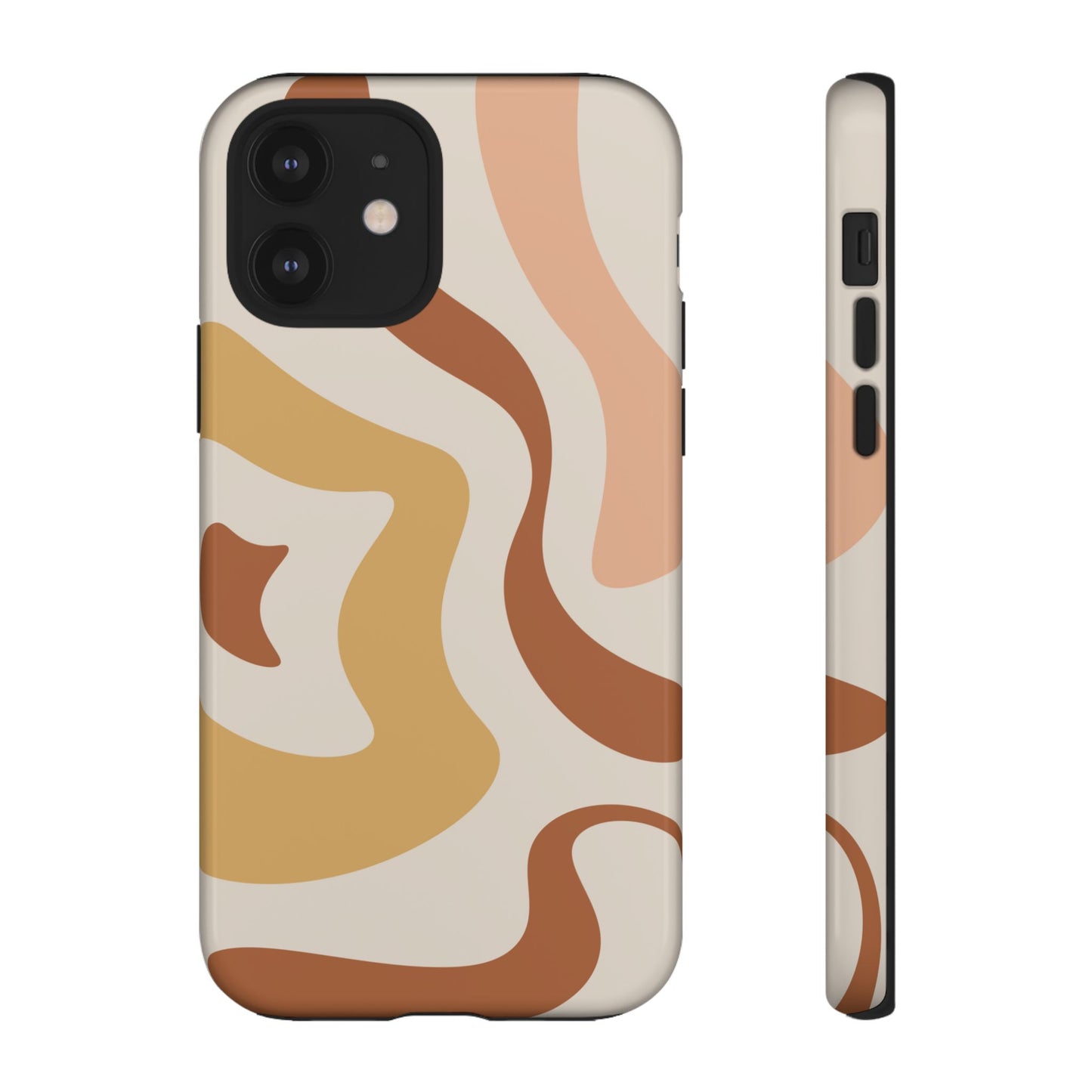 Mocha Drift - Swirl Pattern Tough Phone Case