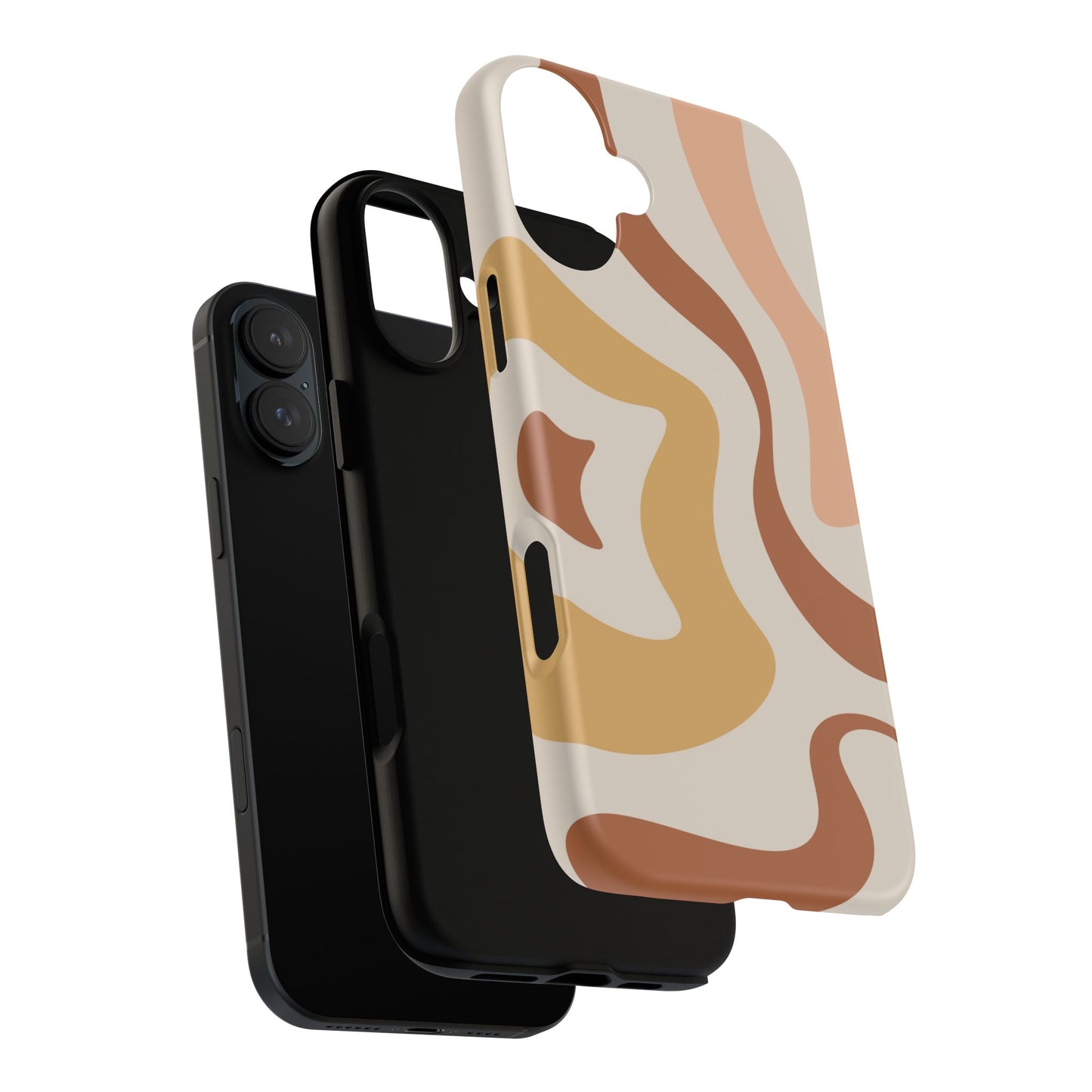 Mocha Drift - Swirl Pattern Tough Phone Case
