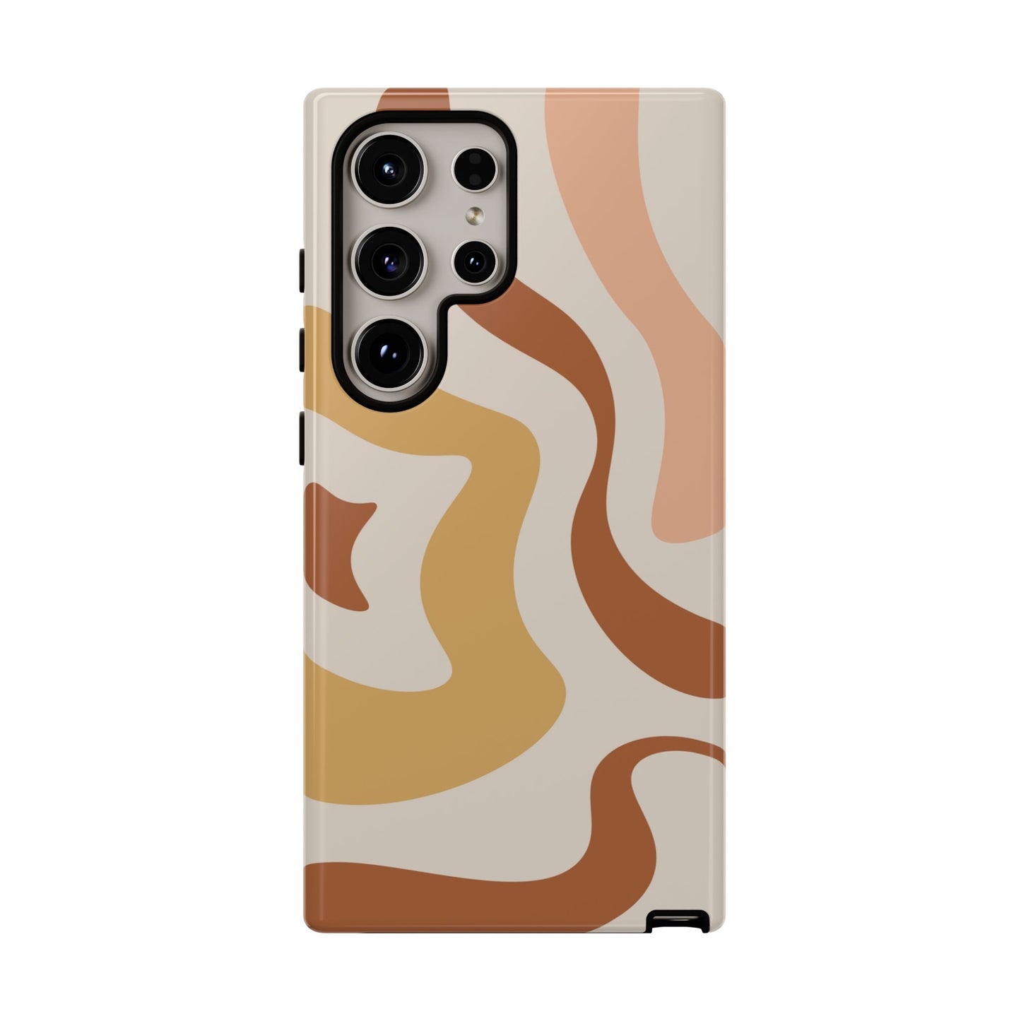 Mocha Drift - Swirl Pattern Tough Phone Case