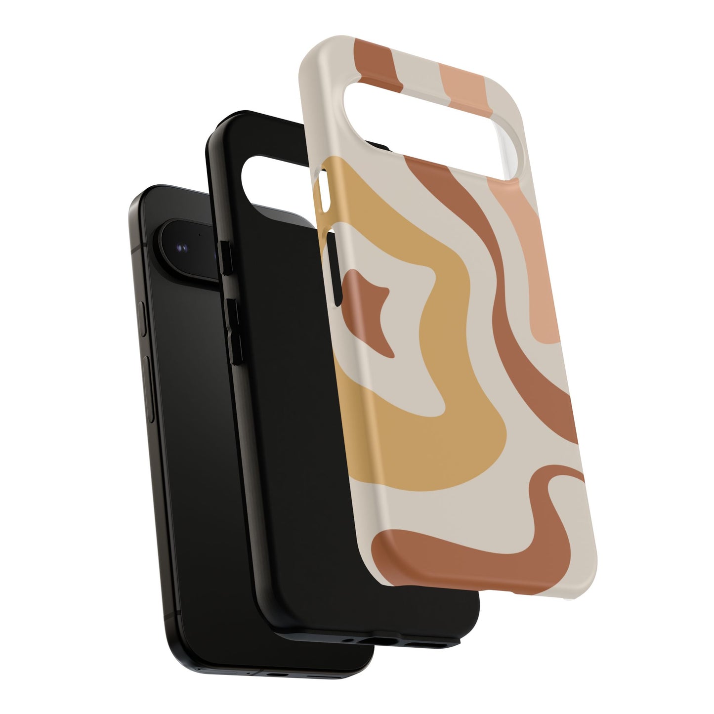 Mocha Drift - Swirl Pattern Tough Phone Case