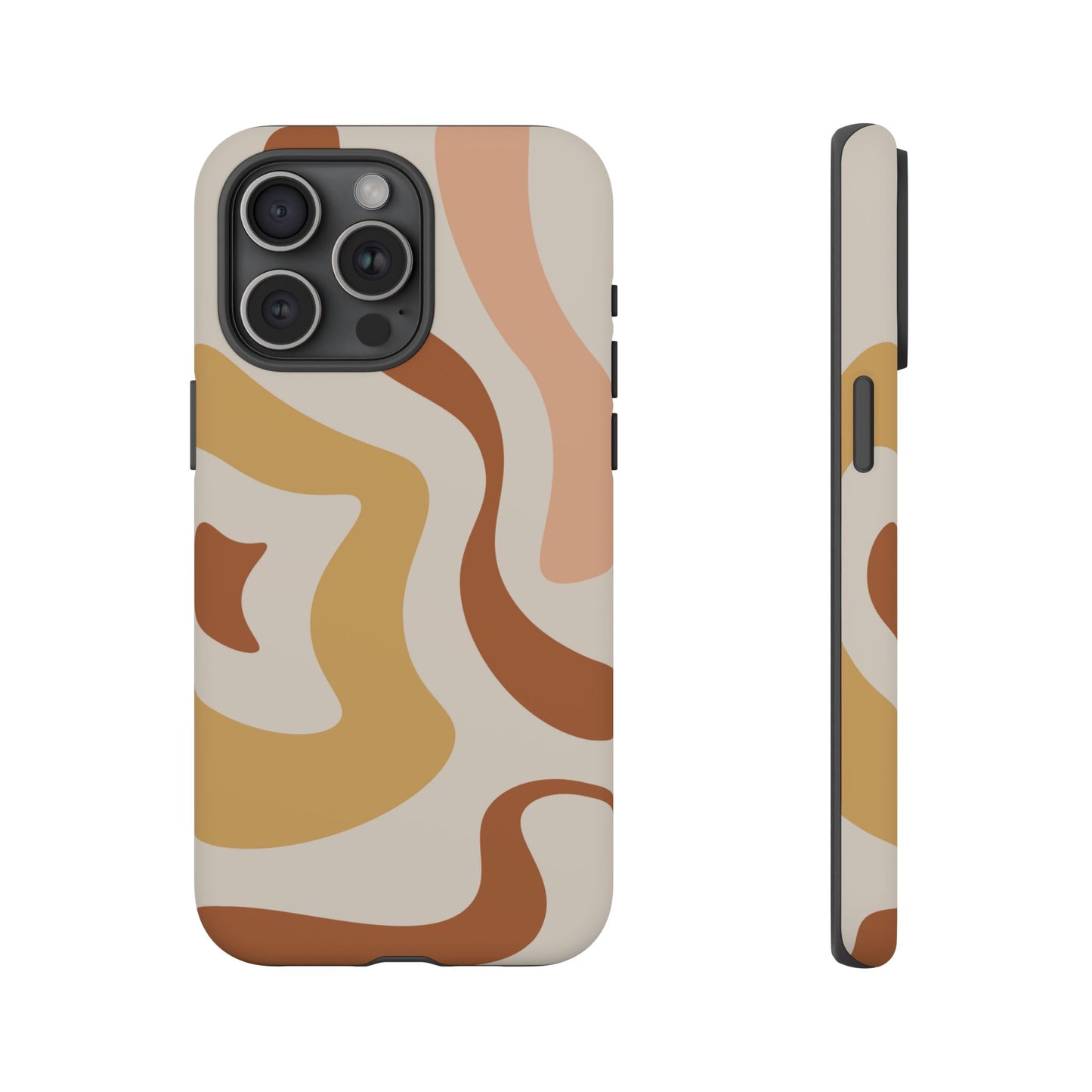 Mocha Drift - Swirl Pattern Tough Phone Case