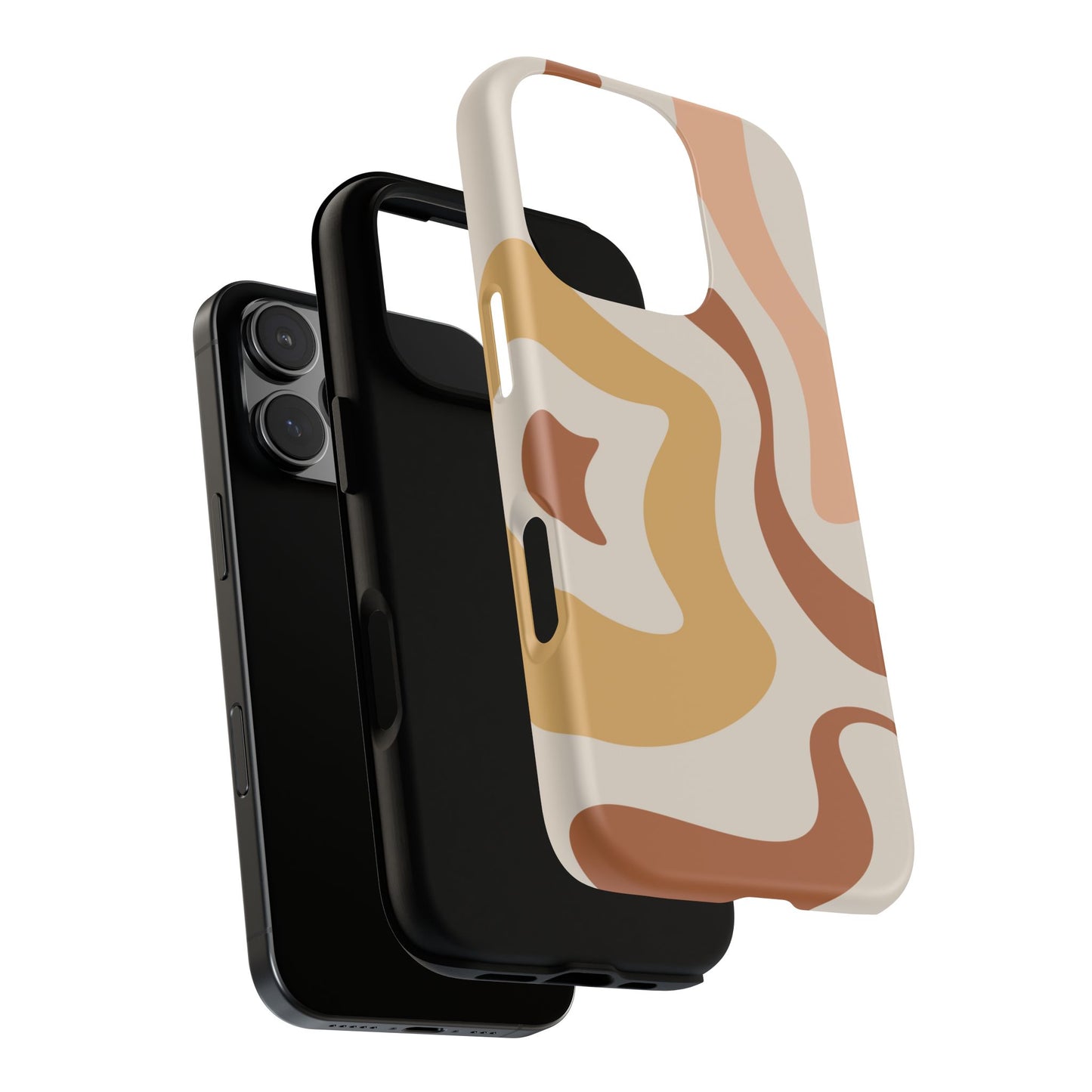 Mocha Drift - Swirl Pattern Tough Phone Case