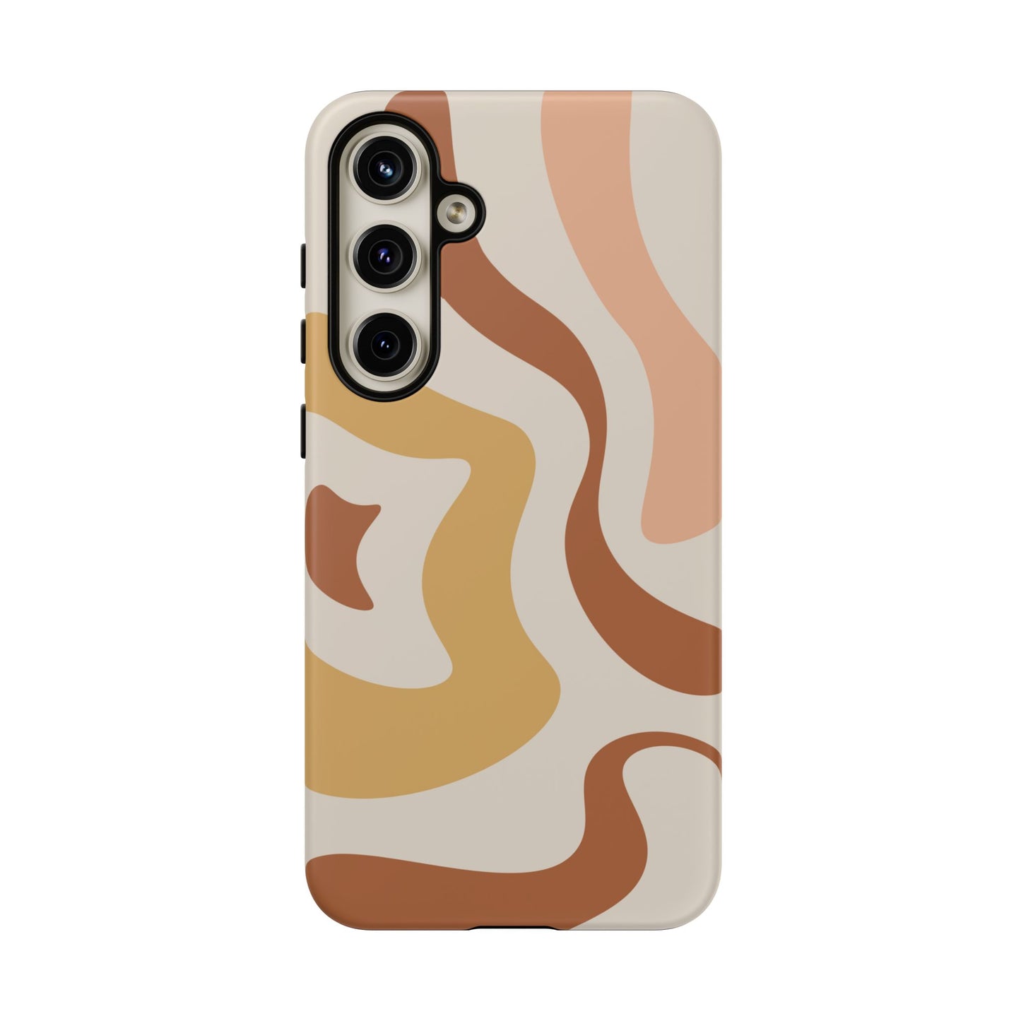Mocha Drift - Swirl Pattern Tough Phone Case
