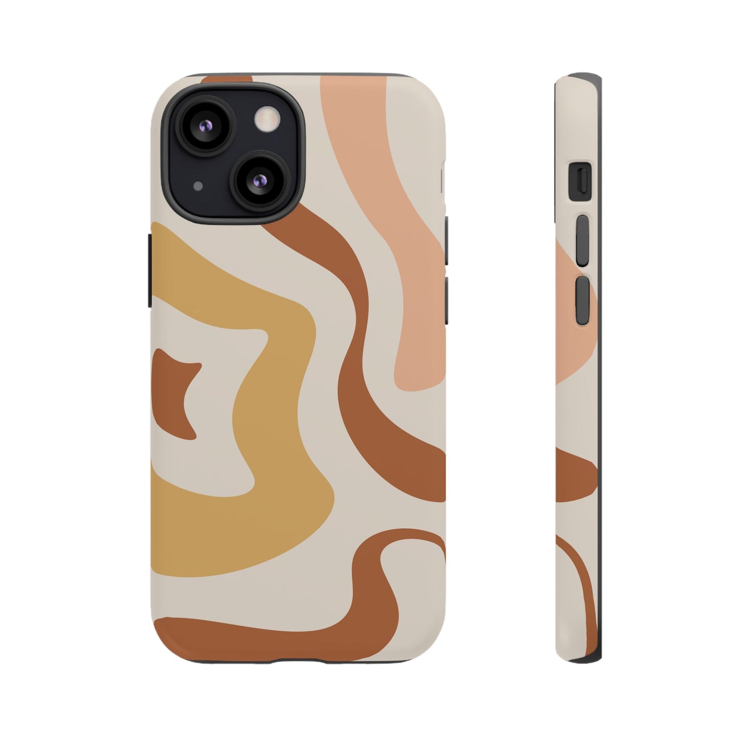 Mocha Drift - Swirl Pattern Tough Phone Case