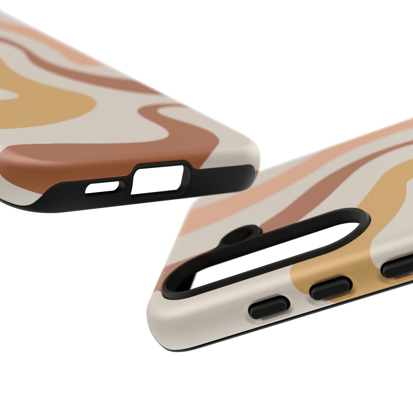 Mocha Drift - Swirl Pattern Tough Phone Case