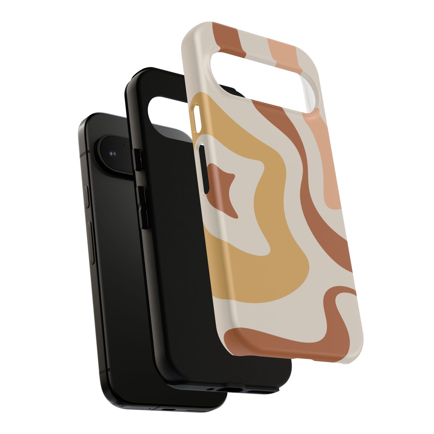 Mocha Drift - Swirl Pattern Tough Phone Case