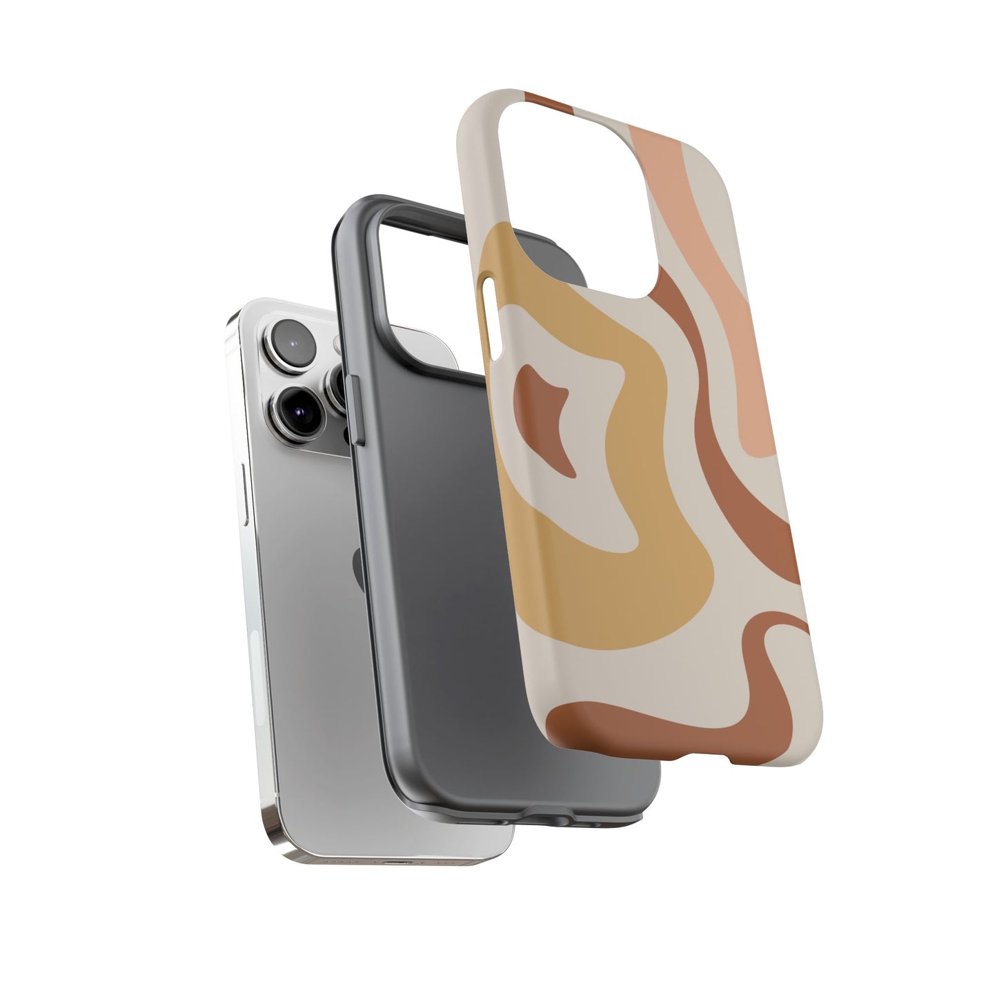 Mocha Drift - Swirl Pattern Tough Phone Case