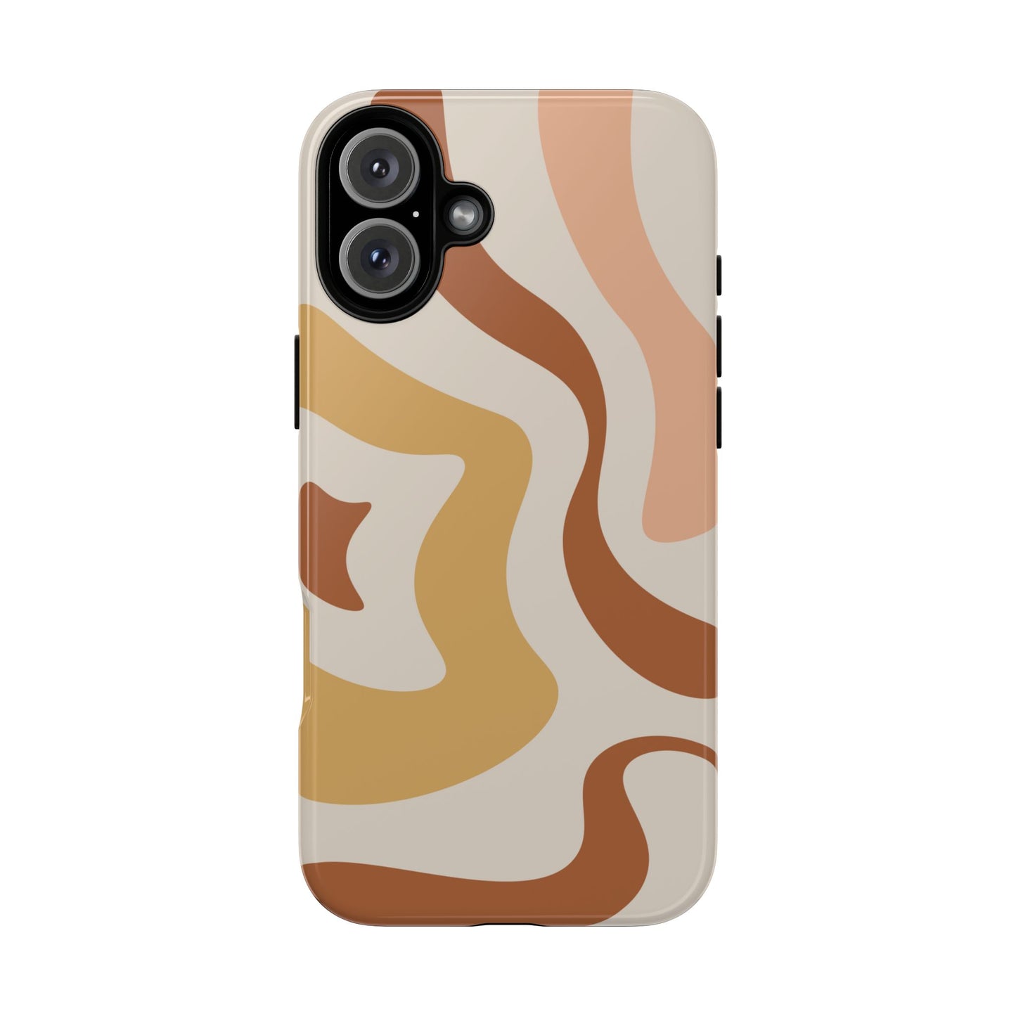 Mocha Drift - Swirl Pattern Tough Phone Case