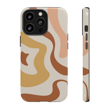 Mocha Drift - Swirl Pattern Tough Phone Case