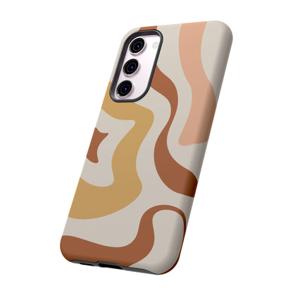 Mocha Drift - Swirl Pattern Tough Phone Case