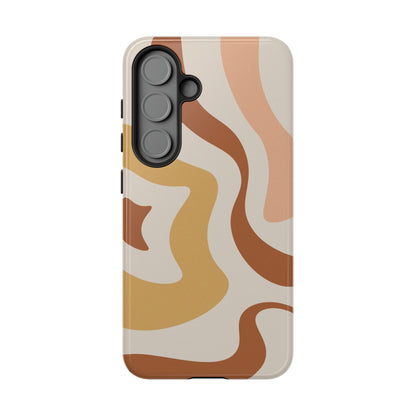 Mocha Drift - Swirl Pattern Tough Phone Case