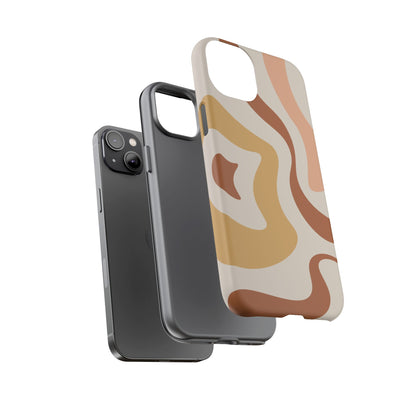 Mocha Drift - Swirl Pattern Tough Phone Case