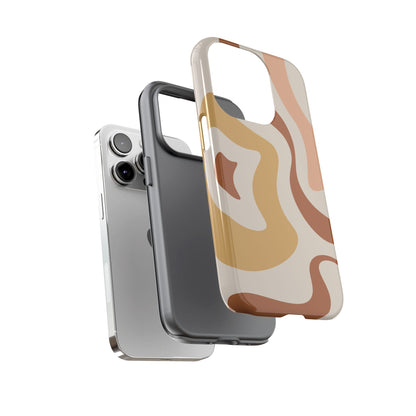 Mocha Drift - Swirl Pattern Tough Phone Case