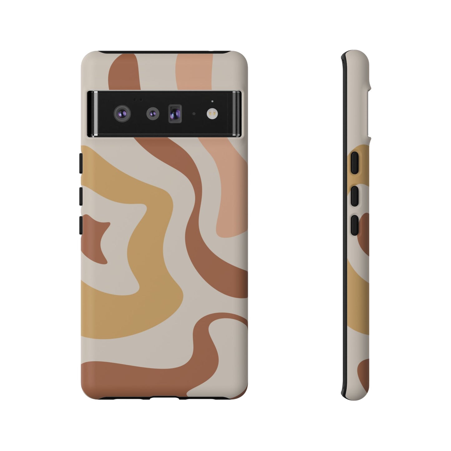 Mocha Drift - Swirl Pattern Tough Phone Case