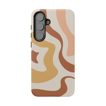 Mocha Drift - Swirl Pattern Tough Phone Case