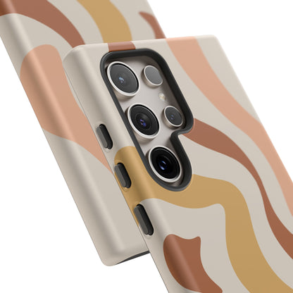 Mocha Drift - Swirl Pattern Tough Phone Case