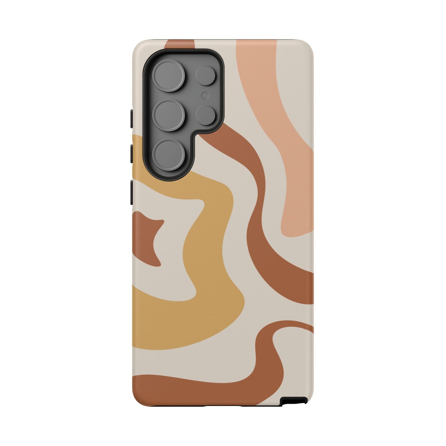 Mocha Drift - Swirl Pattern Tough Phone Case