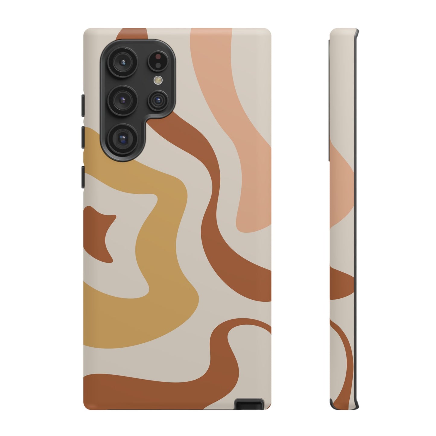 Mocha Drift - Swirl Pattern Tough Phone Case