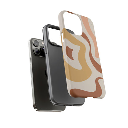 Mocha Drift - Swirl Pattern Tough Phone Case