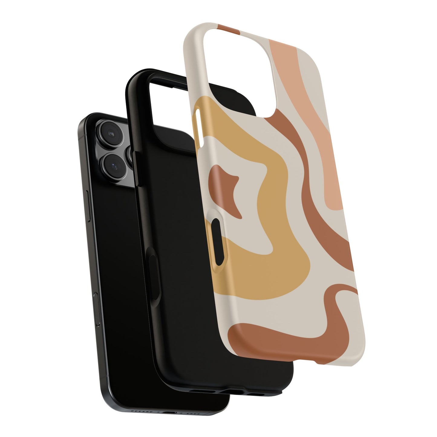 Mocha Drift - Swirl Pattern Tough Phone Case
