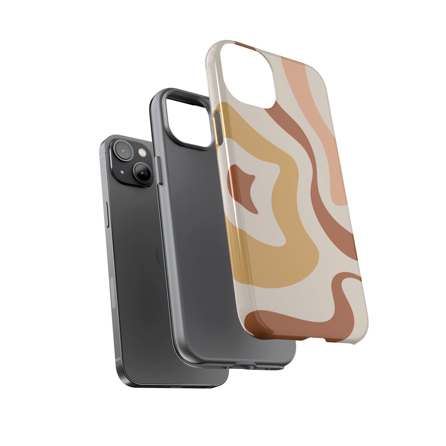 Mocha Drift - Swirl Pattern Tough Phone Case